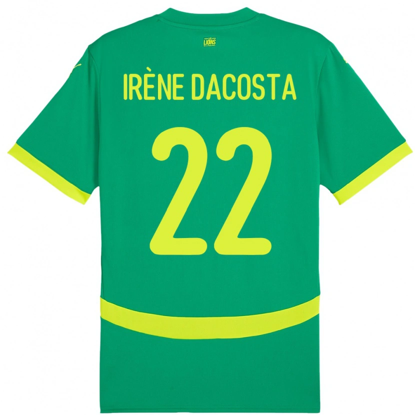 Danxen Męski Senegal Gladys Irene Dacosta #22 Zielony Wyjazdowa Koszulka 24-26 Koszulki Klubowe