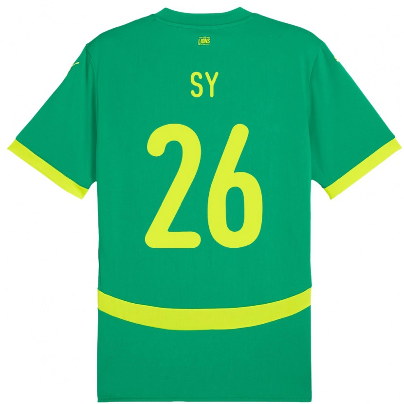 Danxen Męski Senegal Astou Sy #26 Zielony Wyjazdowa Koszulka 24-26 Koszulki Klubowe