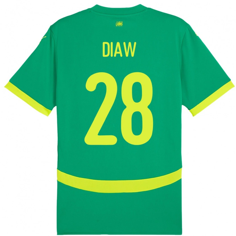 Danxen Męski Senegal Mory Diaw #28 Zielony Wyjazdowa Koszulka 24-26 Koszulki Klubowe