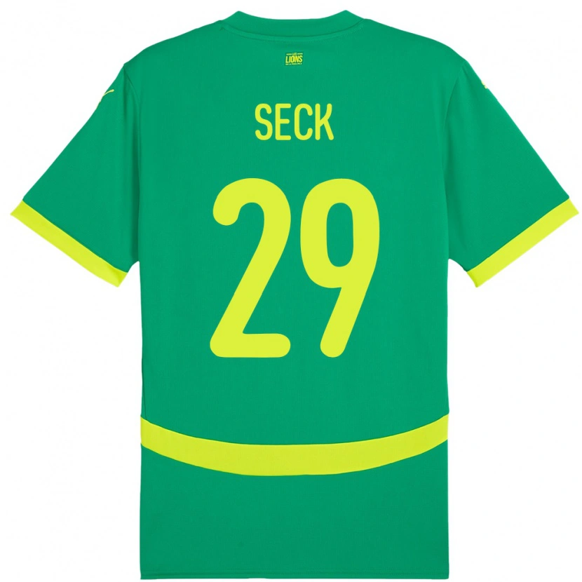 Danxen Męski Senegal Demba Seck #29 Zielony Wyjazdowa Koszulka 24-26 Koszulki Klubowe