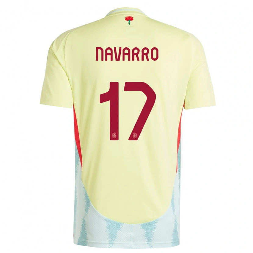 Danxen Męski Hiszpania Robert Navarro #17 Żółty Wyjazdowa Koszulka 24-26 Koszulki Klubowe