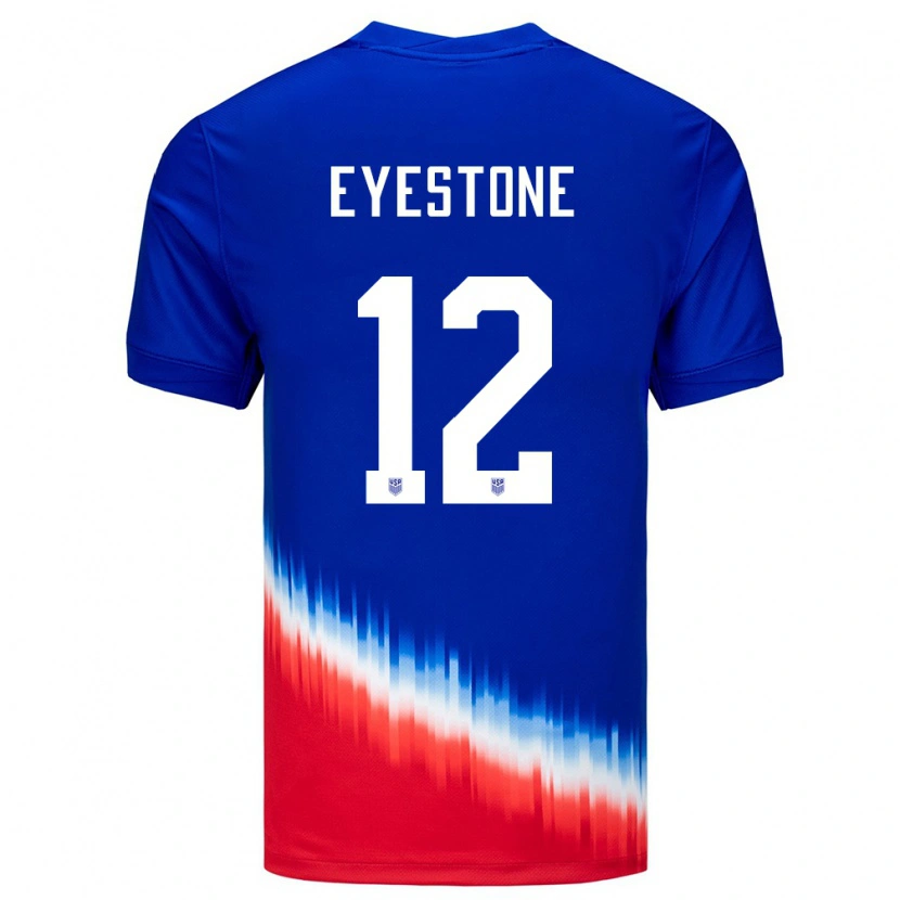 Danxen Męski Stany Zjednoczone Julian Eyestone #12 Niebieski Wyjazdowa Koszulka 24-26 Koszulki Klubowe