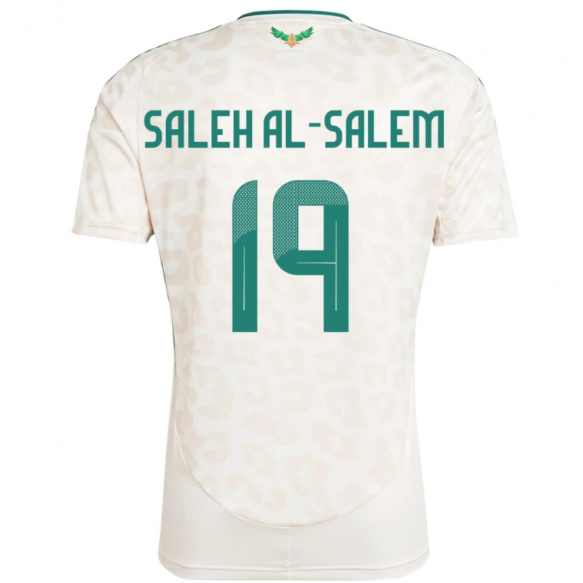 Danxen Męski Arabia Saudyjska Yousef Saleh Al-Salem #19 Biały Wyjazdowa Koszulka 24-26 Koszulki Klubowe