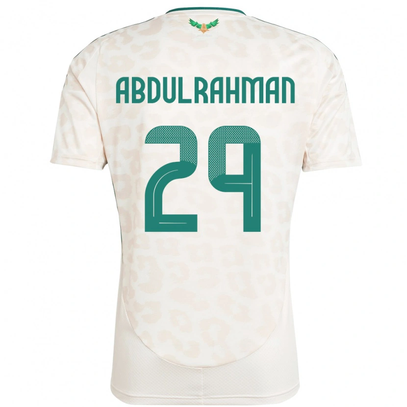 Danxen Męski Arabia Saudyjska Mohammed Abdulrahman #29 Biały Wyjazdowa Koszulka 24-26 Koszulki Klubowe