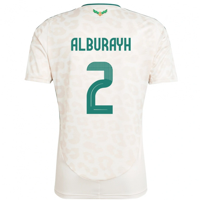 Danxen Męski Arabia Saudyjska Mahmood Alburayh #2 Biały Wyjazdowa Koszulka 24-26 Koszulki Klubowe