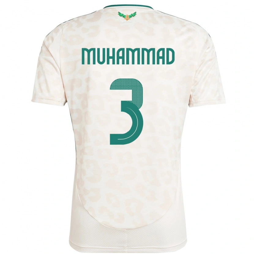 Danxen Męski Arabia Saudyjska Lin Muhammad #3 Biały Wyjazdowa Koszulka 24-26 Koszulki Klubowe