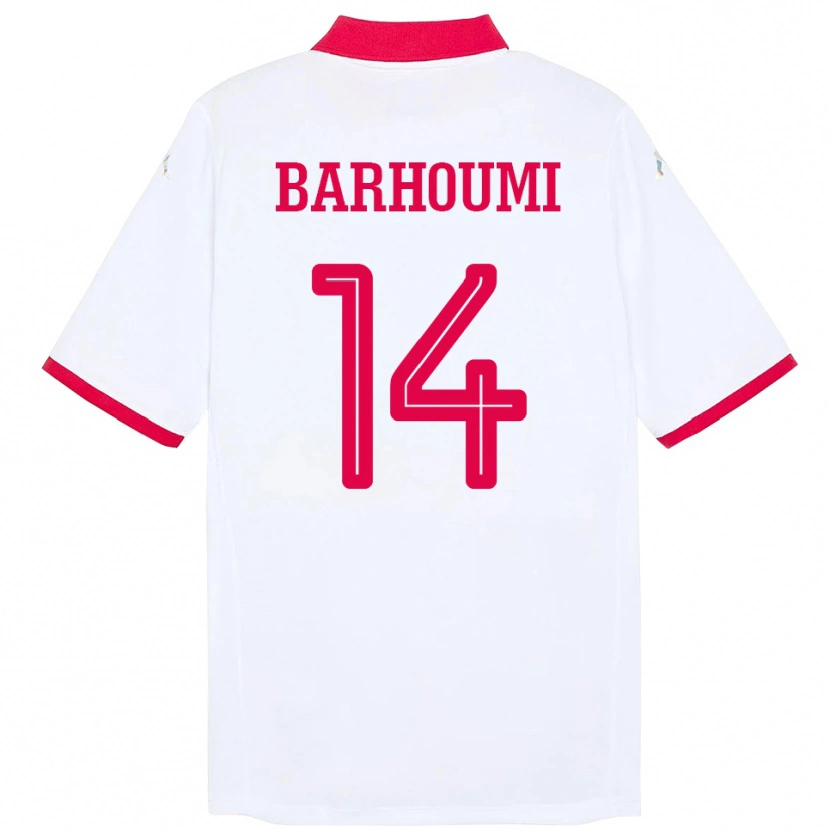 Danxen Męski Tunezja Salah Barhoumi #14 Biały Wyjazdowa Koszulka 24-26 Koszulki Klubowe