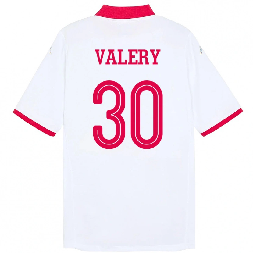 Danxen Męski Tunezja Yann Valery #30 Biały Wyjazdowa Koszulka 24-26 Koszulki Klubowe