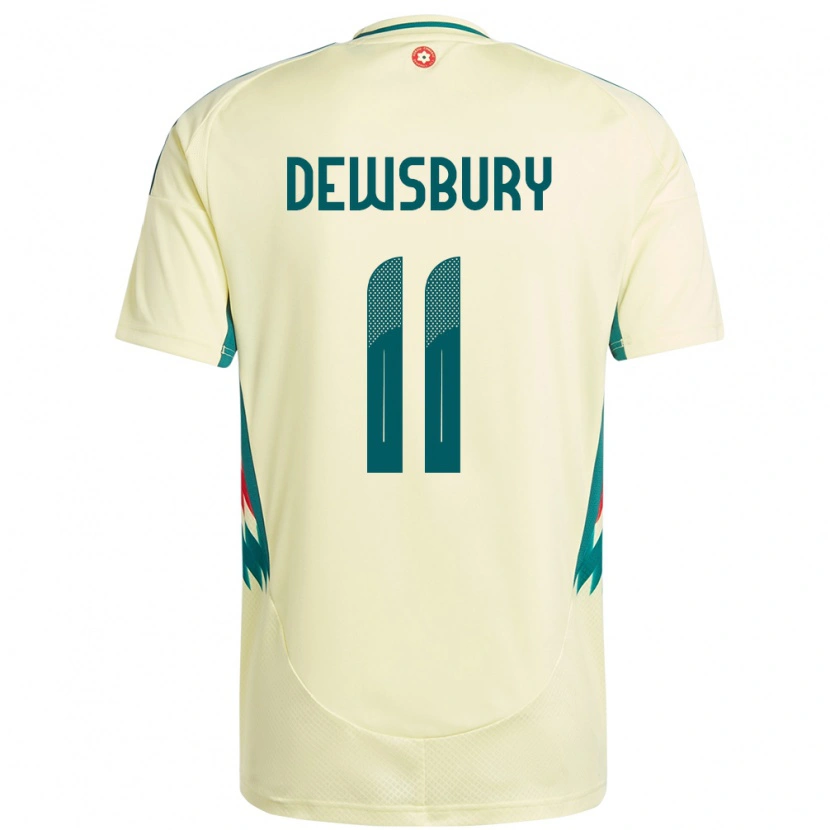 Danxen Męski Walia Ollie Dewsbury #11 Beżowy Żółty Wyjazdowa Koszulka 24-26 Koszulki Klubowe