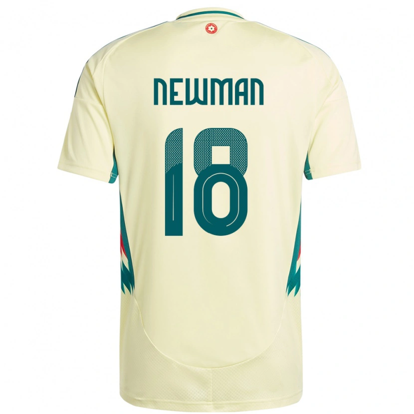 Danxen Męski Walia Oli Newman #18 Beżowy Żółty Wyjazdowa Koszulka 24-26 Koszulki Klubowe