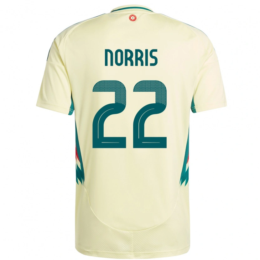 Danxen Męski Walia Jacob Norris #22 Beżowy Żółty Wyjazdowa Koszulka 24-26 Koszulki Klubowe