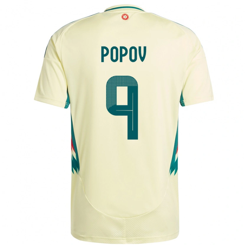 Danxen Męski Walia Christopher Popov #9 Beżowy Żółty Wyjazdowa Koszulka 24-26 Koszulki Klubowe