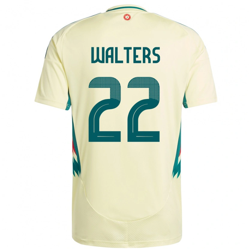 Danxen Męski Walia Georgia Walters #22 Beżowy Żółty Wyjazdowa Koszulka 24-26 Koszulki Klubowe