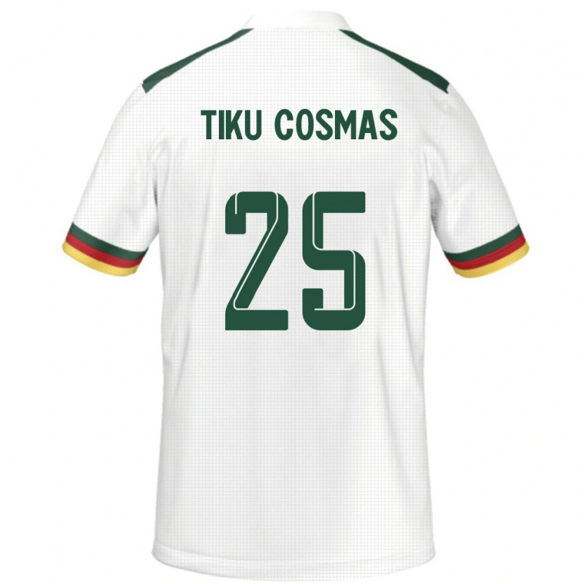 Danxen Męski Kamerun Ayuck Tiku Cosmas #25 Biały Wyjazdowa Koszulka 24-26 Koszulki Klubowe