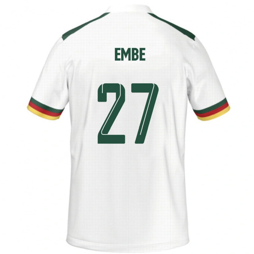 Danxen Męski Kamerun Eric Embe #27 Biały Wyjazdowa Koszulka 24-26 Koszulki Klubowe