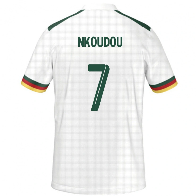 Danxen Męski Kamerun Georges-Kevin Nkoudou #7 Biały Wyjazdowa Koszulka 24-26 Koszulki Klubowe