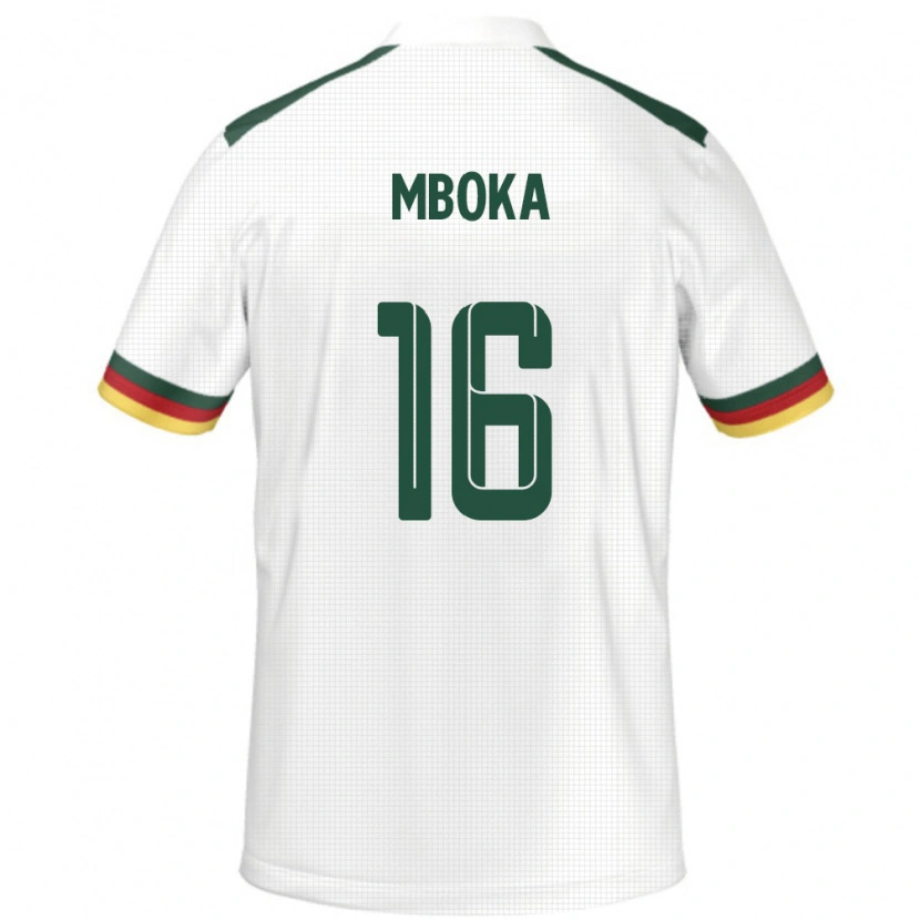 Danxen Męski Kamerun Devis Epassy Mboka #16 Biały Wyjazdowa Koszulka 24-26 Koszulki Klubowe