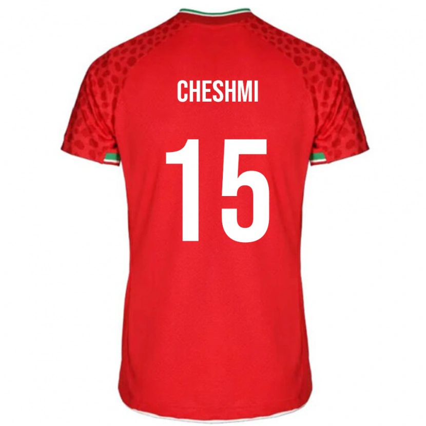 Danxen Męski Iran Roozbeh Cheshmi #15 Czerwony Wyjazdowa Koszulka 24-26 Koszulki Klubowe