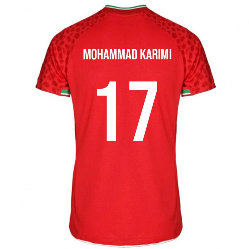 Danxen Męski Iran Seyed Mohammad Karimi #17 Czerwony Wyjazdowa Koszulka 24-26 Koszulki Klubowe