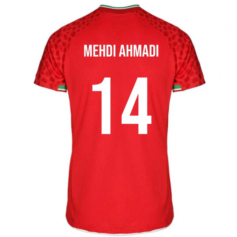Danxen Męski Iran Mohammad Mehdi Ahmadi #14 Czerwony Wyjazdowa Koszulka 24-26 Koszulki Klubowe