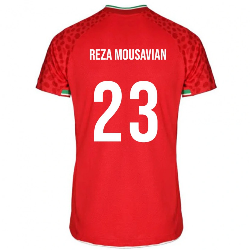 Danxen Męski Iran Seyed Reza Mousavian #23 Czerwony Wyjazdowa Koszulka 24-26 Koszulki Klubowe