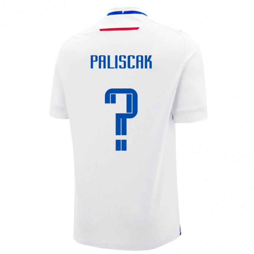 Danxen Męski Słowacja Tobias Paliscak #0 Biały Wyjazdowa Koszulka 24-26 Koszulki Klubowe