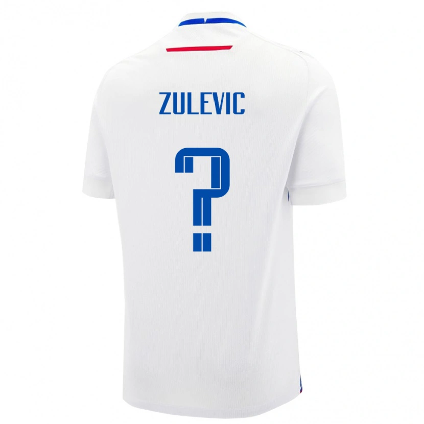 Danxen Męski Słowacja Adam Zulevic #0 Biały Wyjazdowa Koszulka 24-26 Koszulki Klubowe