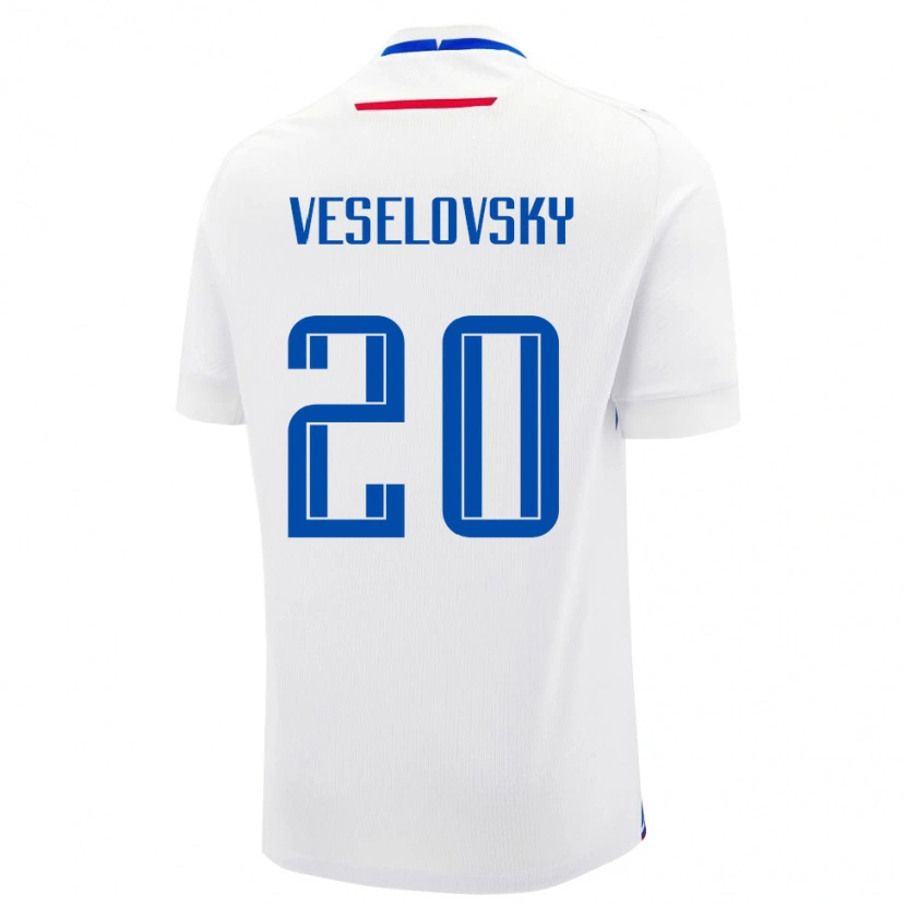 Danxen Męski Słowacja Dominik Veselovsky #20 Biały Wyjazdowa Koszulka 24-26 Koszulki Klubowe