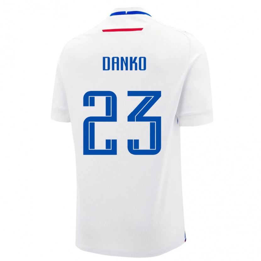Danxen Męski Słowacja Adam Danko #23 Biały Wyjazdowa Koszulka 24-26 Koszulki Klubowe