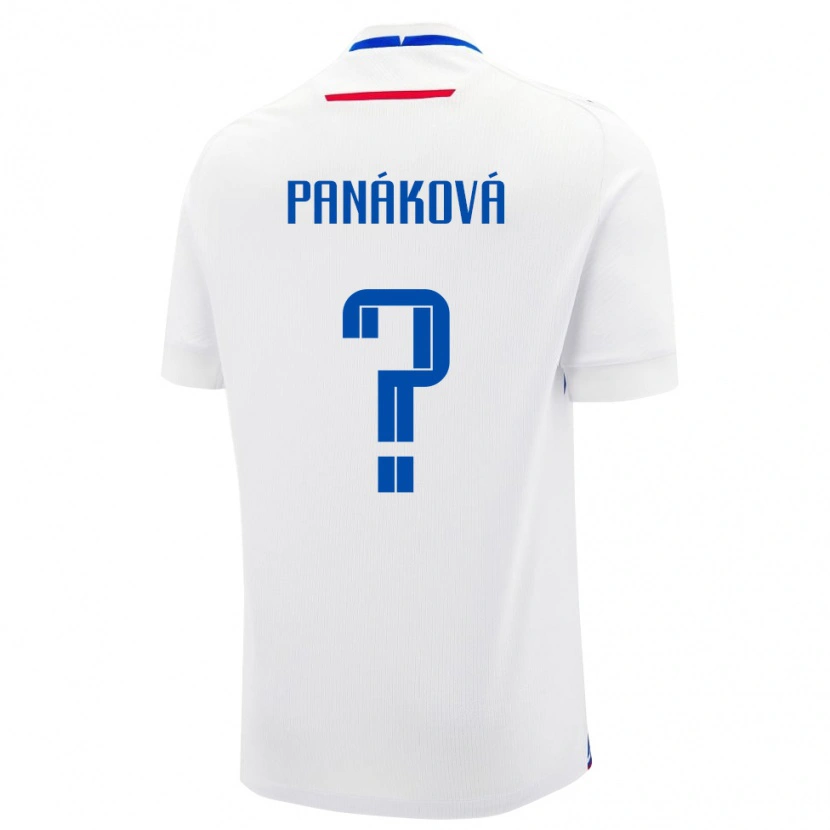 Danxen Męski Słowacja Kristína Panáková #0 Biały Wyjazdowa Koszulka 24-26 Koszulki Klubowe