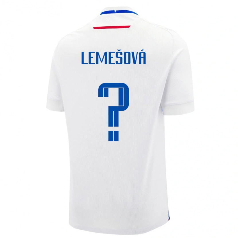 Danxen Męski Słowacja Diana Lemešová #0 Biały Wyjazdowa Koszulka 24-26 Koszulki Klubowe