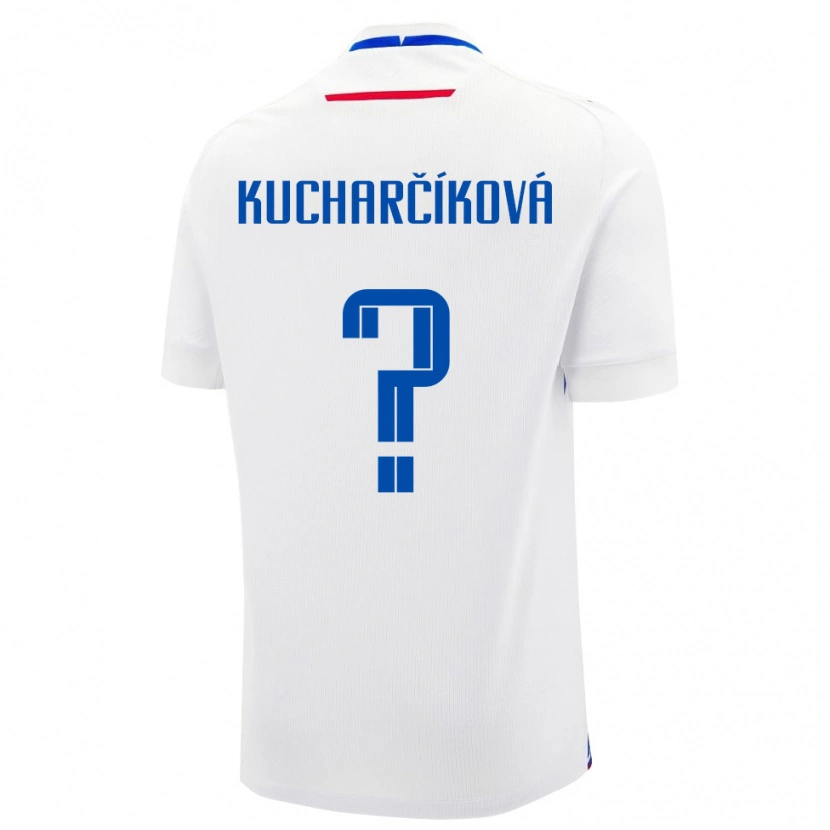 Danxen Męski Słowacja Dominika Kucharčíková #0 Biały Wyjazdowa Koszulka 24-26 Koszulki Klubowe