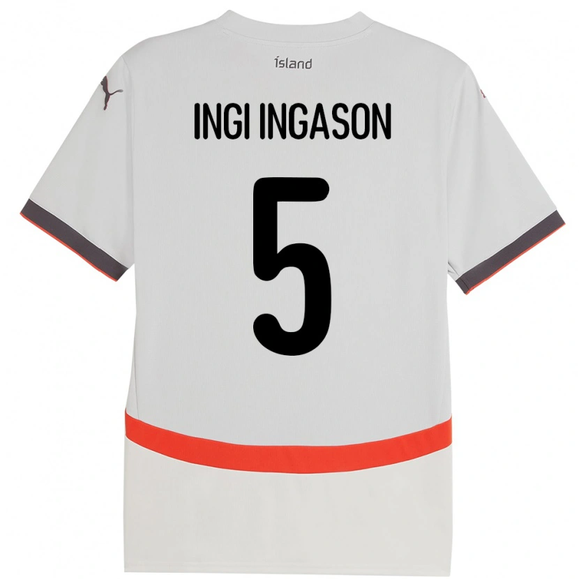 Danxen Męski Islandia Sverrir Ingi Ingason #5 Biały Wyjazdowa Koszulka 24-26 Koszulki Klubowe