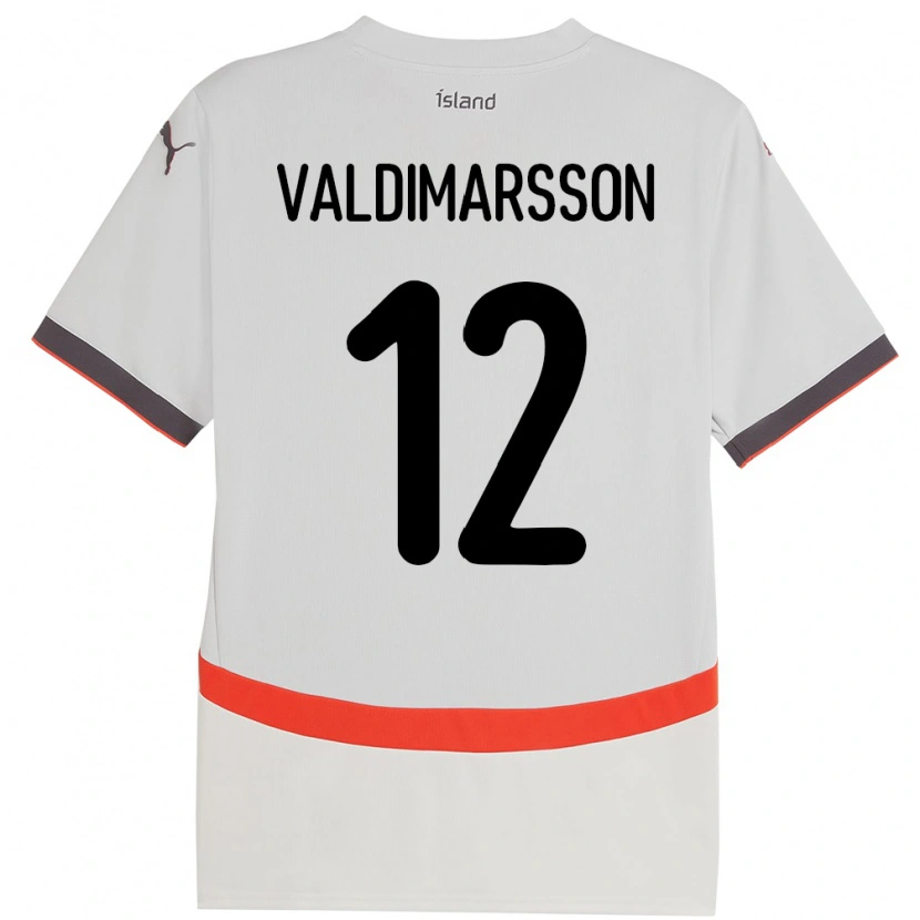 Danxen Męski Islandia Hákon Rafn Valdimarsson #12 Biały Wyjazdowa Koszulka 24-26 Koszulki Klubowe