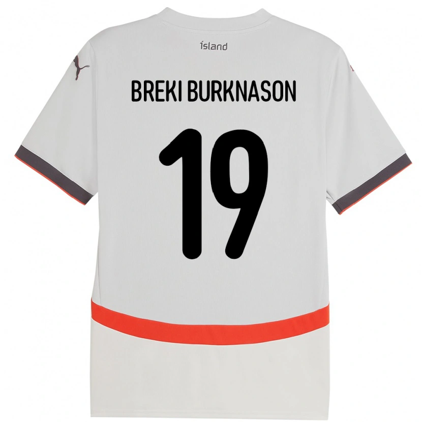 Danxen Męski Islandia Birnir Breki Burknason #19 Biały Wyjazdowa Koszulka 24-26 Koszulki Klubowe
