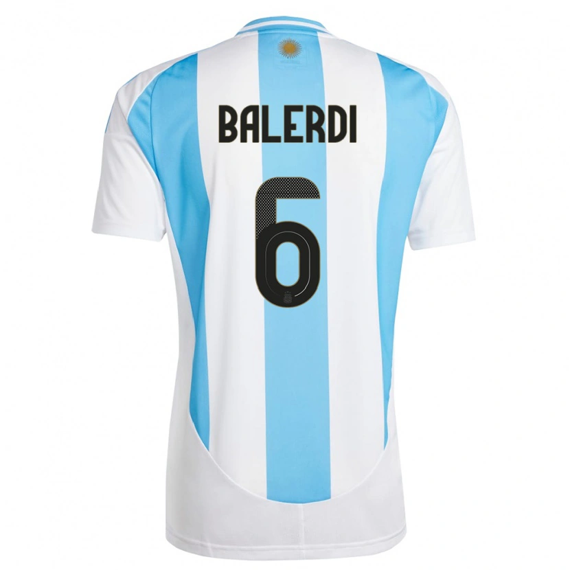 Danxen Kobiety Argentyna Leonardo Balerdi #6 Biało Niebieski Domowa Koszulka 24-26 Koszulki Klubowe