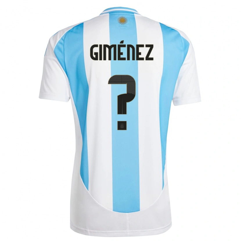 Danxen Kobiety Argentyna Juan Giménez #0 Biało Niebieski Domowa Koszulka 24-26 Koszulki Klubowe