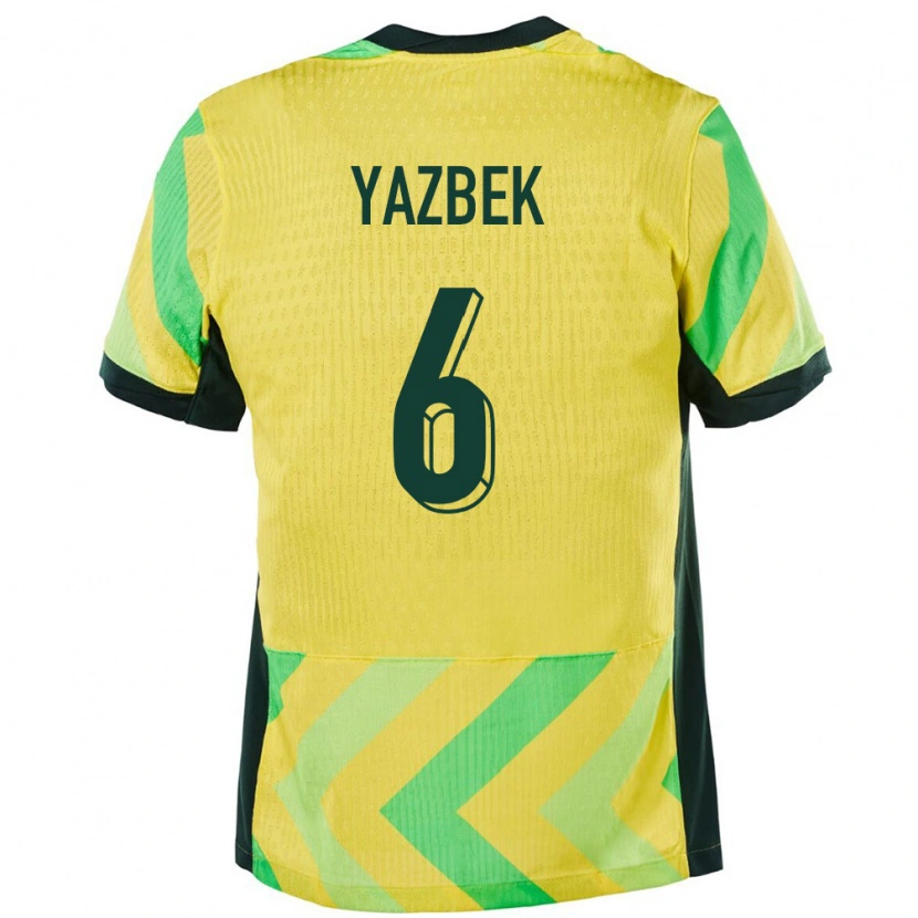 Danxen Kobiety Australia Patrick Yazbek #6 Złoty Domowa Koszulka 24-26 Koszulki Klubowe