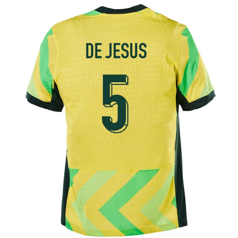 Danxen Kobiety Australia Zac De Jesus #5 Złoty Domowa Koszulka 24-26 Koszulki Klubowe