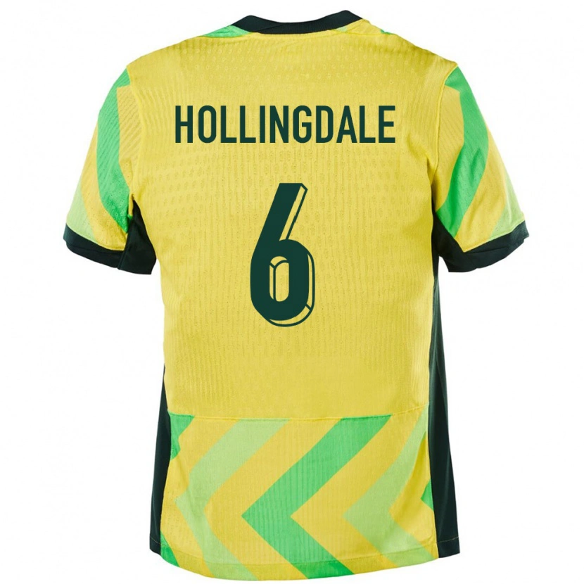Danxen Kobiety Australia Ryley Hollingdale #6 Złoty Domowa Koszulka 24-26 Koszulki Klubowe