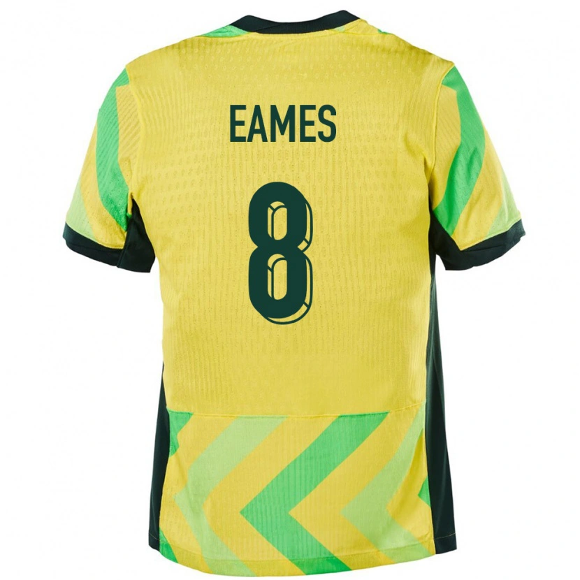 Danxen Kobiety Australia Haine Eames #8 Złoty Domowa Koszulka 24-26 Koszulki Klubowe