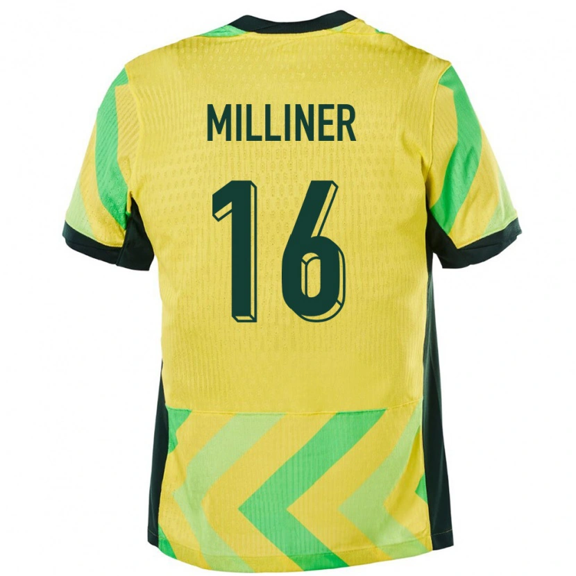 Danxen Kobiety Australia Miles Milliner #16 Złoty Domowa Koszulka 24-26 Koszulki Klubowe
