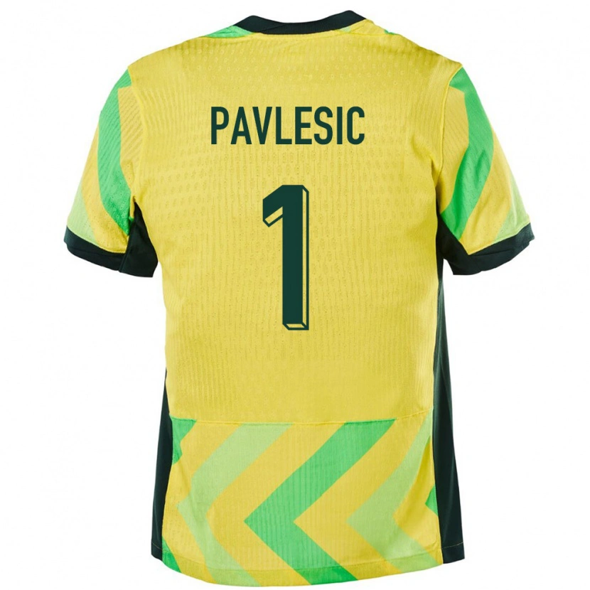 Danxen Kobiety Australia Adam Pavlesic #1 Złoty Domowa Koszulka 24-26 Koszulki Klubowe