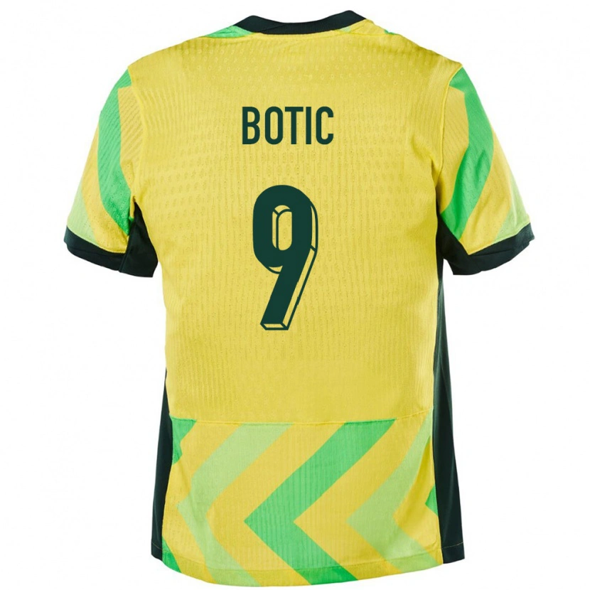 Danxen Kobiety Australia Noah Botic #9 Złoty Domowa Koszulka 24-26 Koszulki Klubowe