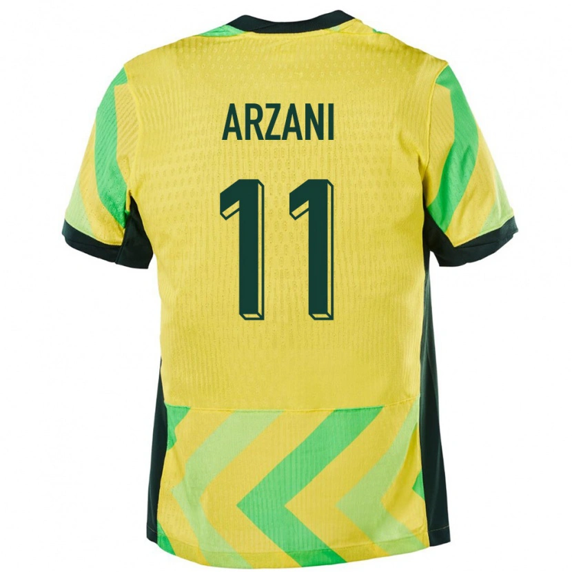 Danxen Kobiety Australia Daniel Arzani #11 Złoty Domowa Koszulka 24-26 Koszulki Klubowe