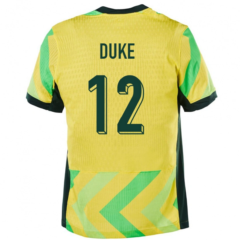 Danxen Kobiety Australia Mitch Duke #12 Złoty Domowa Koszulka 24-26 Koszulki Klubowe