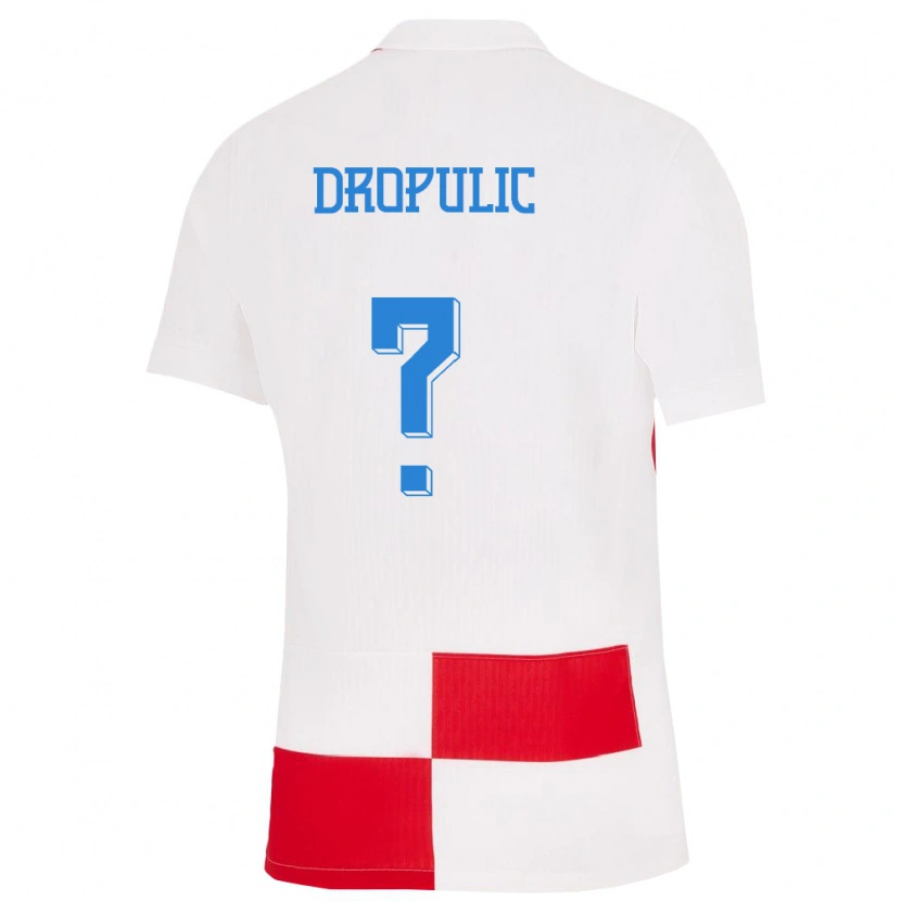 Danxen Kobiety Chorwacja Filip Dropulic #0 Biało - Czerwony Domowa Koszulka 24-26 Koszulki Klubowe
