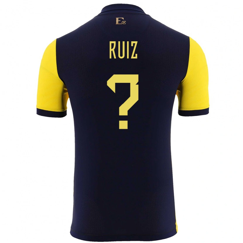 Danxen Kobiety Ecuador Elkin Ruiz #0 Żółty Domowa Koszulka 24-26 Koszulki Klubowe