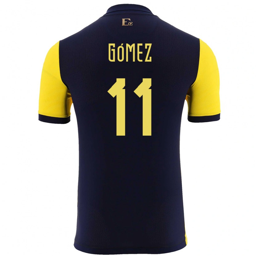 Danxen Kobiety Ecuador Jandry Gómez #11 Żółty Domowa Koszulka 24-26 Koszulki Klubowe