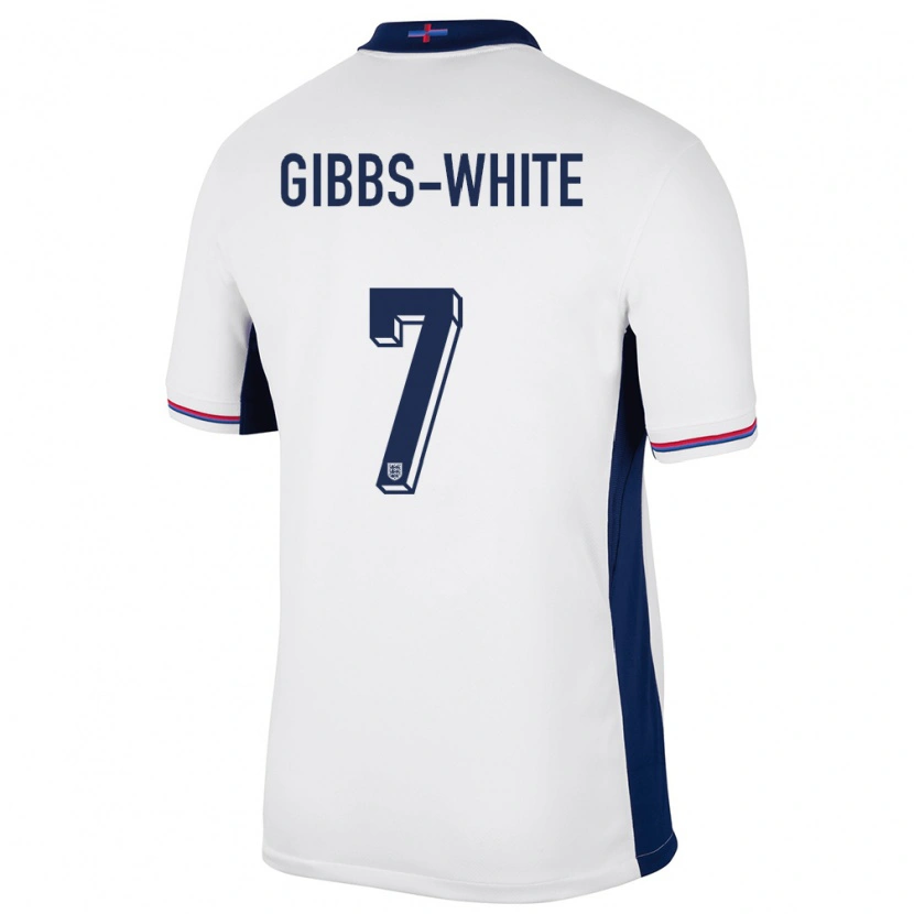 Danxen Kobiety Anglia Morgan Gibbs-White #7 Biały Domowa Koszulka 24-26 Koszulki Klubowe